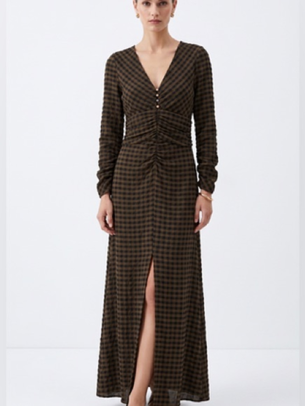 Zara checkered Midi dress - Picture 2 of 11